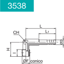 ELBOW HOSE CONNECTOR 90° MALE LONG SERIES