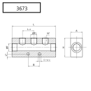 RIPARTITORE ALLUMINIO LUNGO /LINEARE 3673