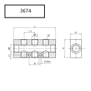 DOUBLE DISTRIBUTION FRAME LONG 3674